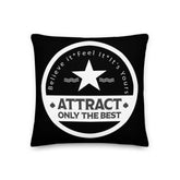 Believe it. Feel it. It's Yours. The Law Of Attraction Decorative Throw Pillow Cushion - Black, Throw Pillows, $ 64.50, A Moment Of Now™